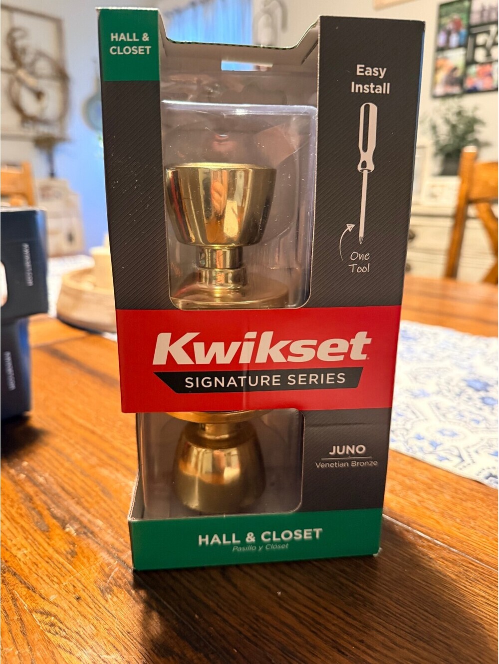 Gold doorknob